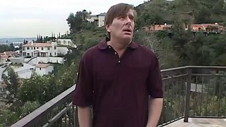 Middle-aged man fucks his babysitter enhanced