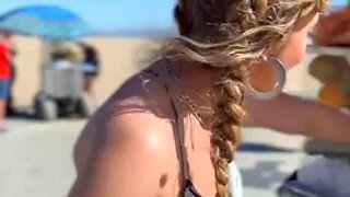 Beach date in Santa Monica with busty babe Lena Paul