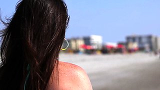 Czech amateur in panties fucks in public pov