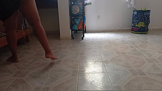 Chubby records herself and sends me a video cleaning in a thong 4