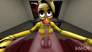 Fnaf Chika deepthroat