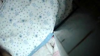 Cute Korean teen with hairy pussy masturbates