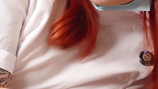 Nurse's Hot Massage Turns Into a Risky Fuck with Blue Gloves on
