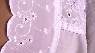 Big Breasted Mature Woman Rubs Her Unshaved Pussy in Bed