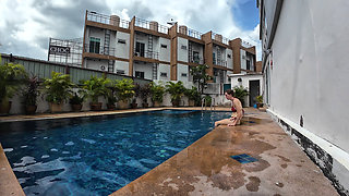 Sfw Playing About in Our Swimming Pool