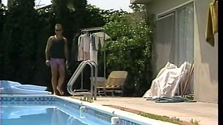 Ebony Chick Ebony Ayes Likes When Her Lover Busts a Nut on Her Sunglasses After Outdoor Poolside Fucking