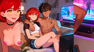 Beautiful Akari hentai has a hard fuck- Anime- Audio in Spanish- ASMR