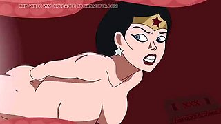 HoaXxx as Wonder Woman & Giganta Lesbian Hentai - Giantess Fuck with Dildo Orgasm