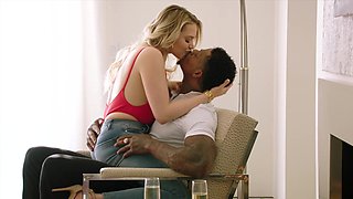 Mia Malkova gets spit roasted by two cocky black studs