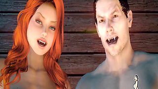 Vampire Breezy overpowered by a strong ebony lover