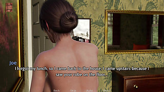 Hot MILF neighbor Aunt fuck during, when no one in house, in the end caught by uncle