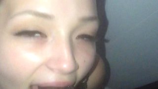 Big cock EXGF interracial busty geek coed blowjob
