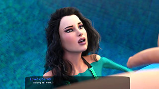 Milfy City v0.6e Part 61 Lesbian in the Pool Soo Hot!!! by Loveskysan69