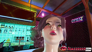 Nakai's Bikini Pool Party Gangbang - Hentai Double Blowjob Service for Two Big Cocks, Cowgirl Double Penetration, and Missionary