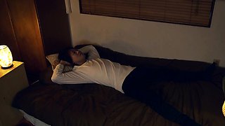 Asian schoolgirl strips and toys hairy pussy solo