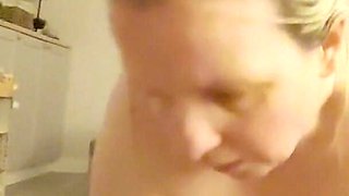 Just a Mom Bod Getting Caught Playing, Sucks Hard and a Creampie
