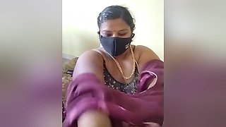 Chennai Aunty Without Dress Sleeping On Bed