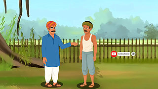 Cartoon Story of a Beautiful Village