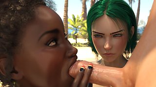 Hot Threesome with My Step Sister and Her Friend - 3D Hentai Game - Crush