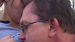 Olds fuck dolls - old fart Tim Wetman fucks young student Francinne