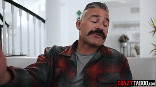 Dirty man nailed two petite Asian teenagers