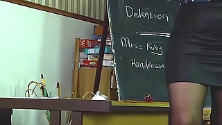 School Bastinado with Two Blonde Teachers