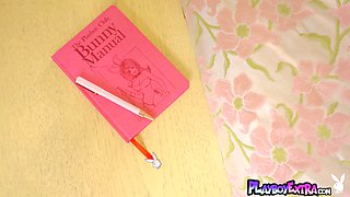 Teenage presenting a passionate striptease