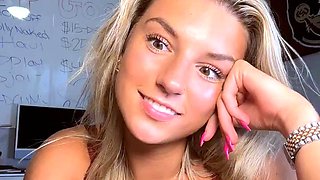 Blonde teen Sierras first erotic masturbation video