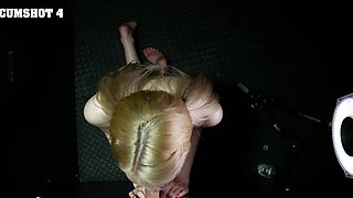 Celestina Blooms gets fucked through a glory hole in pov