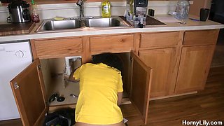 Indian Fucking Plumber Fixing All Holes with Big Screw Driver