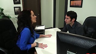 Big boobs boss Jayden Jaymes wants to be fucked on the office table