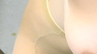 My Wife Flashing Tits in Subway Metro & an Unknown Man Cum on Her Boobs