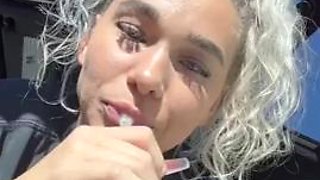 Blonde petite teen suck and ride bbc in car I found her at meetxx.com