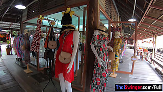 Zipline fun and hot sex at home after for a Thai European couple
