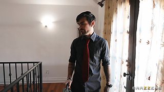 Ebony babe Alexis Tae DP gangbang porn
