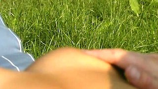 Perfect German Babe Licked and Fucked in Outdoor Session