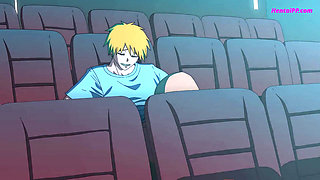 Makima at Cinema: Get Fucked At First Date ( Uncensored )