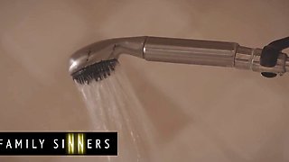 Young slender hottie seduces her bald stepfather and ends up riding his BWC