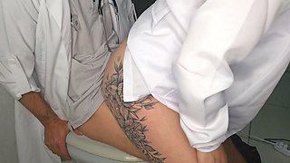 Slutty Nurse Catches Doctor in Hospital Bathroom and Sex Spanking Is Emergency!
