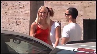 Uma Zex & Kelly Jai Reality Orgy on Bus - Blonde & Brunette Amateurs Fucking Hard in Public