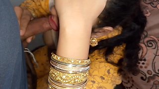 First Time Husband Fucked Newly Married Desi Indian Wife in Yellow Dress