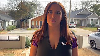 Boobed Delivery Slut Proves She Knows How To Handle Your Package (hardcore Blowjob