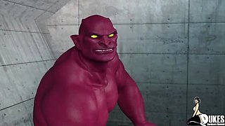 Big Tit Supervillain Fucked Hard By Monster Cock - Huge Tits, Blowjob, Hentai