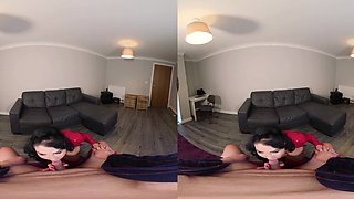 Interracial POV VR DP Cuckold with Brunette Nicole Love(4K) - Cumshot