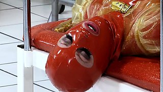 Extreme fetish latex play