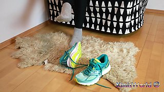 Pantyhose and Running Shoes