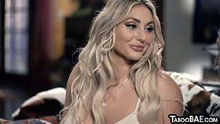 Busty blonde babe sidefucked by lover