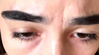 Lovely Amateur teen brunette masturbating outdoor