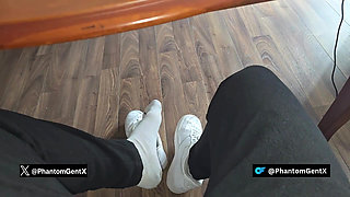 Throbbing Sock Fetish Jerk Off! Master Pounds Huge Cock in Kinky Ritual - Follow on X: PhantomGentX