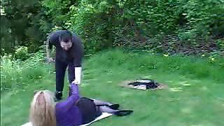Hot Outdoor Spanking